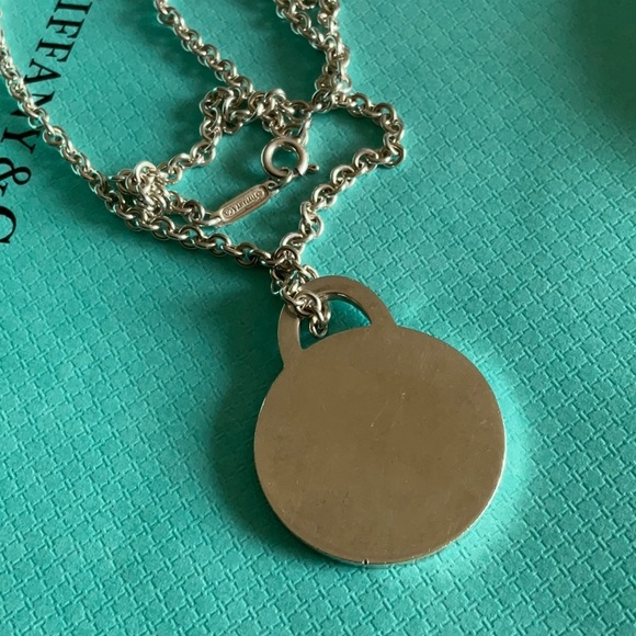 Authentic Tiffany chain and X-Large round tag. - Picture 9 of 13